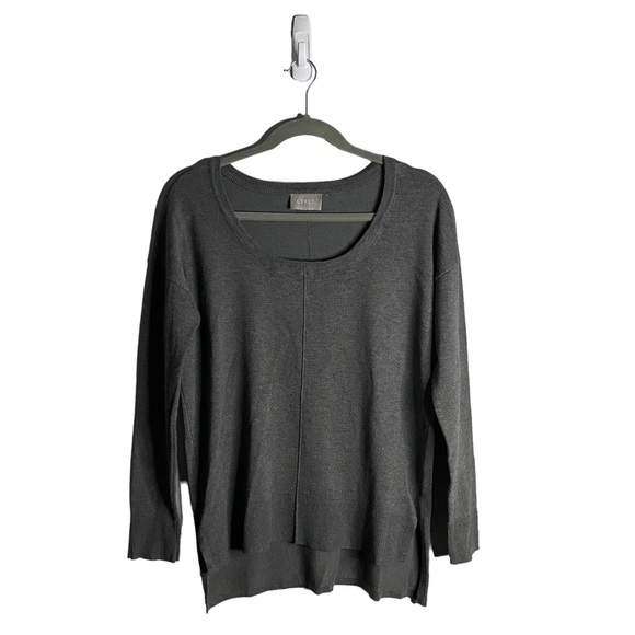 Cyrus Women's Gray Soft Knit Long Sleeve Top - Picture 1 of 6